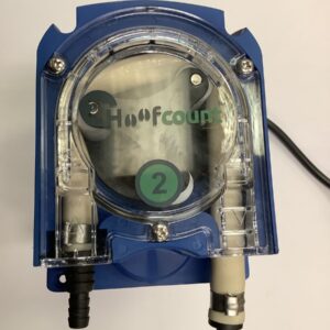 Pompe à produit bleu